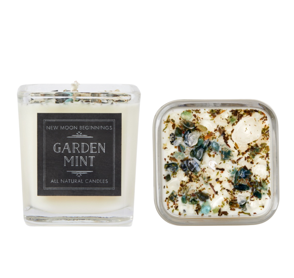 Crystals & Herb Energy Candles 7.5oz Soy Candles Handmade: Taurus Zodaic