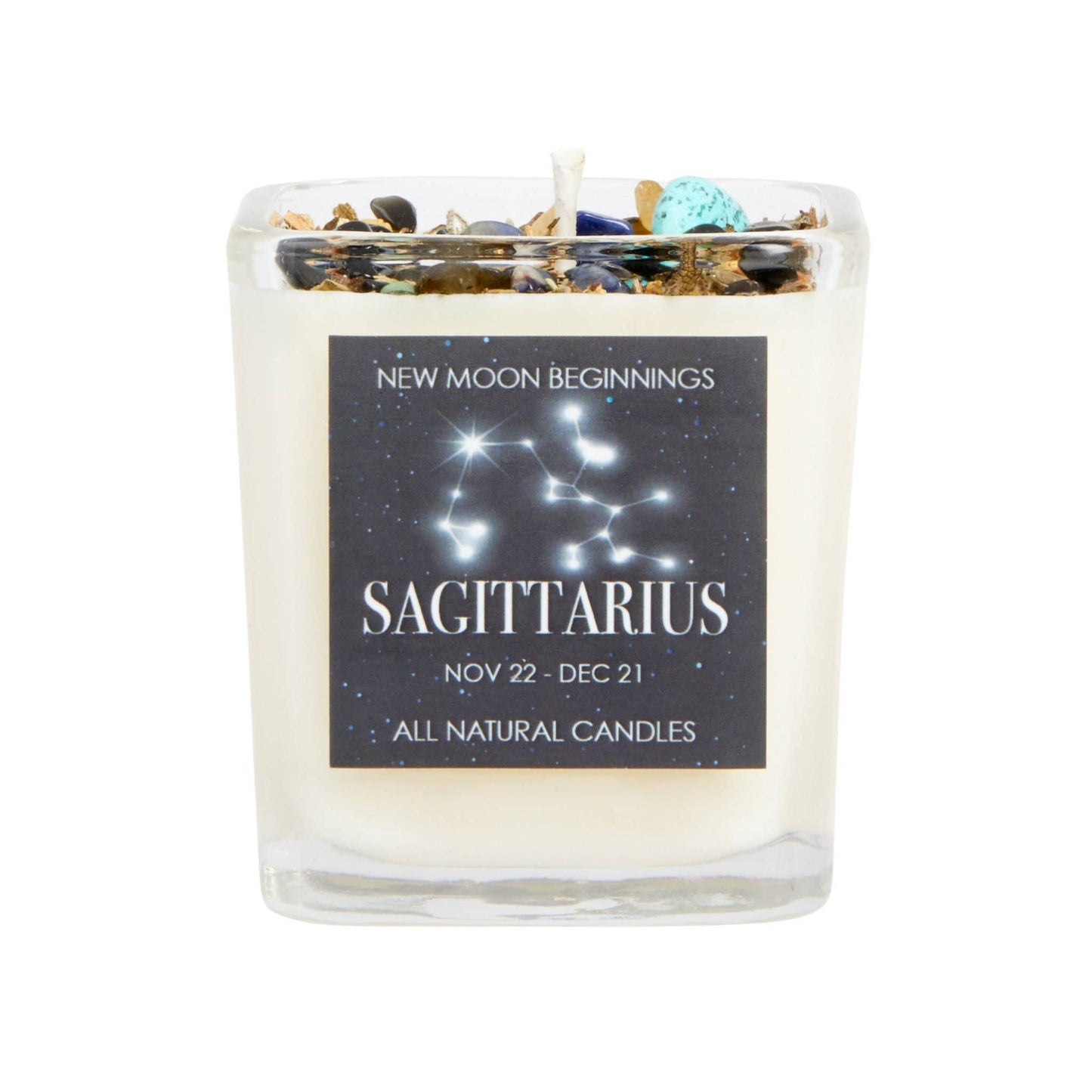 Crystals & Herb Energy Candles 7.5oz Soy Candles Handmade: Taurus Zodaic
