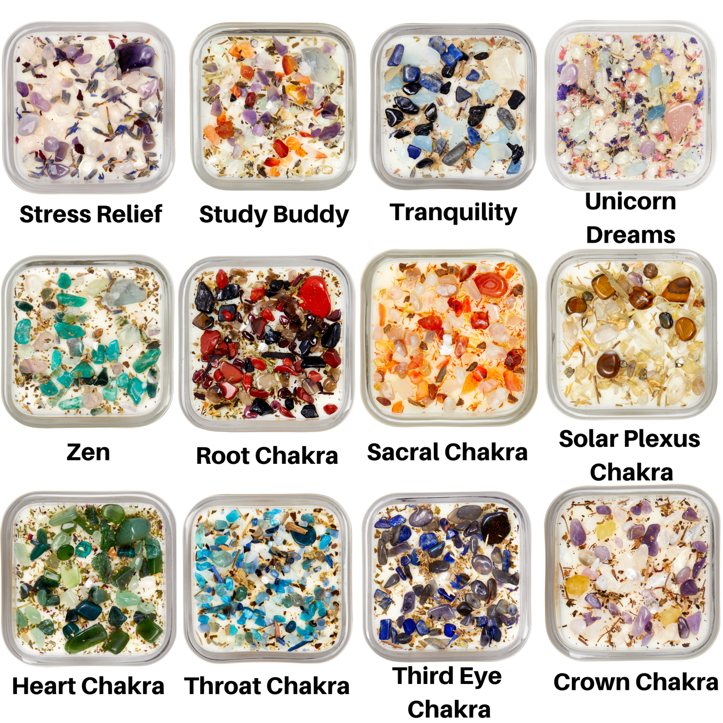 Crystals & Herb Energy Candles 7.5oz Soy Candles Handmade: Scorpio Zodiac