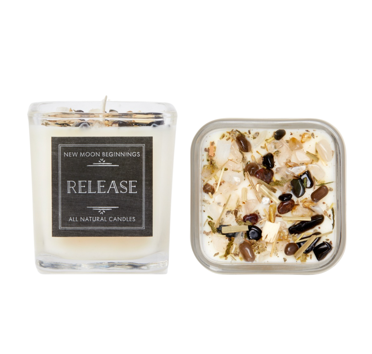 Crystals & Herb Energy Candles 7.5oz Soy Candles Handmade: Cancer Zodaic