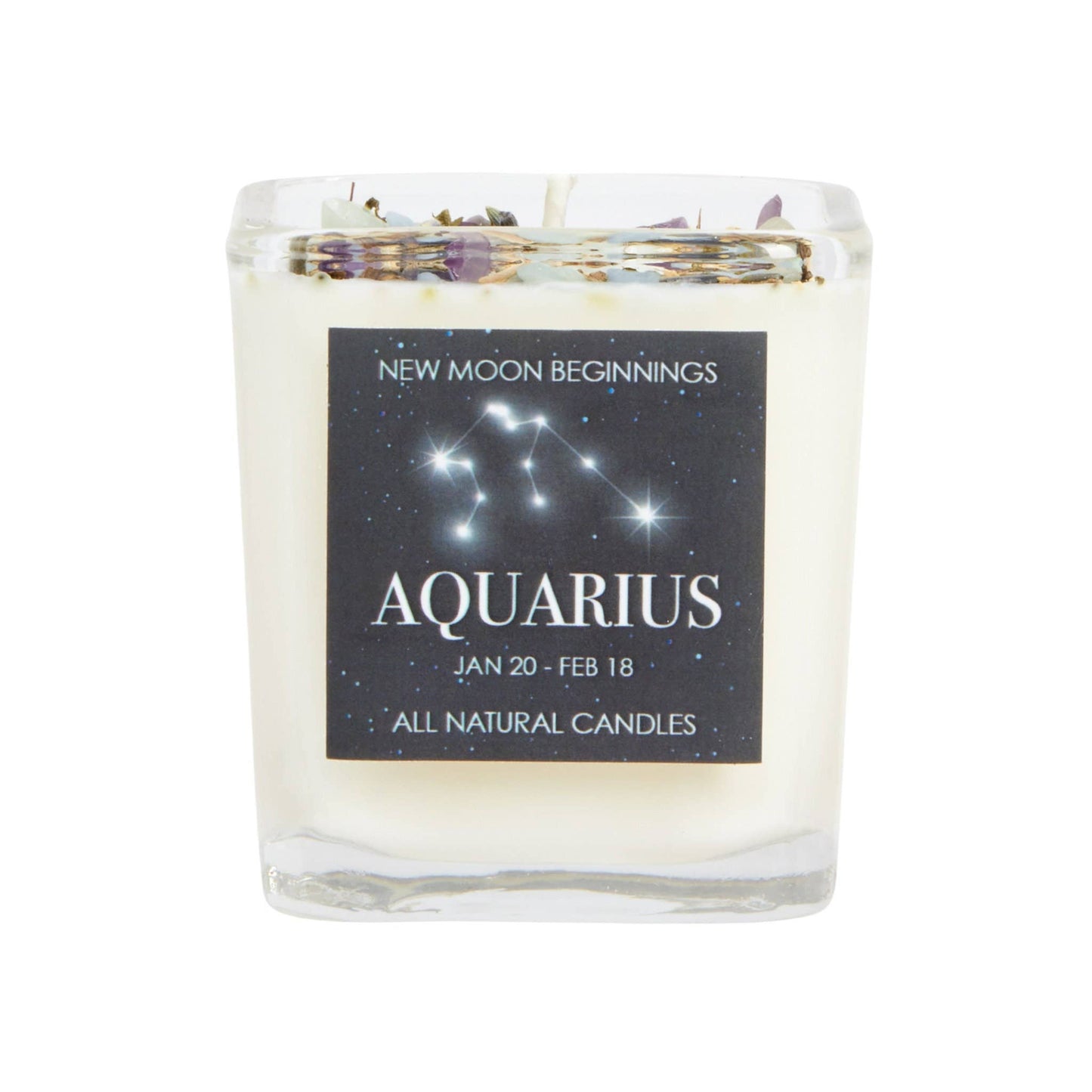 Crystals & Herb Energy Candles 7.5oz Soy Candles Handmade: Taurus Zodaic