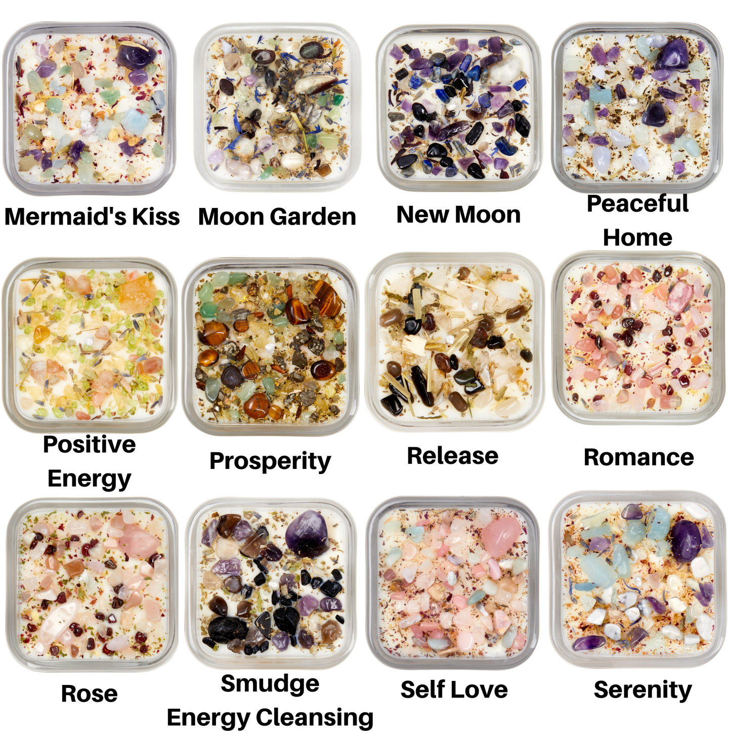 Crystals & Herb Energy Candles 7.5oz Soy Candles Handmade: Scorpio Zodiac