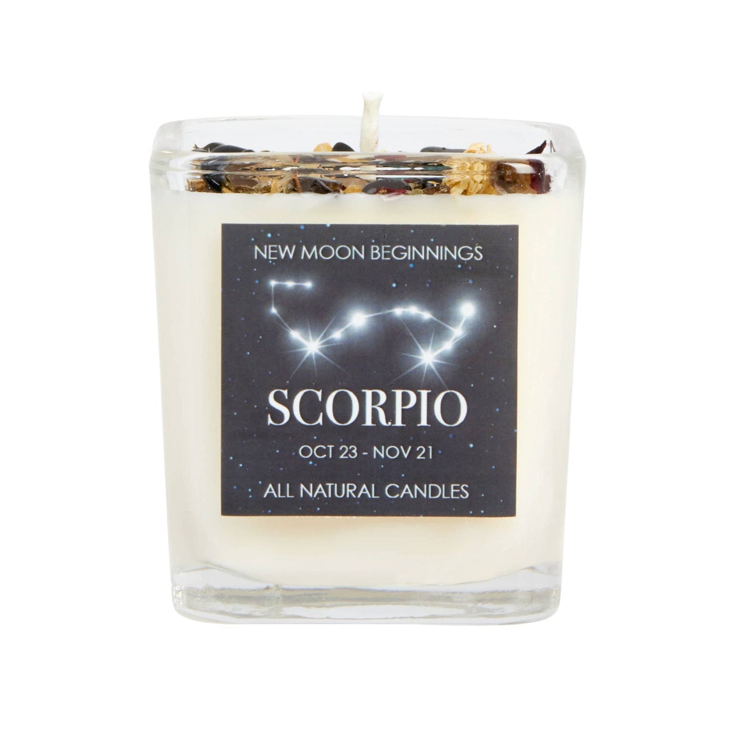 Crystals & Herb Energy Candles 7.5oz Soy Candles Handmade: Scorpio Zodiac